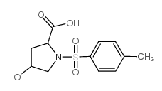 4-羟基-1-(甲苯-4-磺酰基)-吡咯烷-2-羧酸结构式