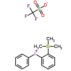 苯基[2-(三甲基硅基)苯基]三氟甲烷磺酸碘盐结构式