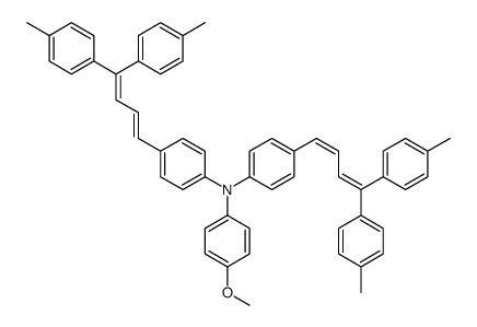 N,N-BIS{4-{4,4-BIS(4-METHYLPHENYL)-1,3-BUTADIENYL}PHENYL}-4-METHOXYPHENYLAMINE结构式