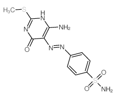 Benzenesulfonamide,4-[2-[4-amino-1,6-dihydro-2-(methylthio)-6-oxo-5-pyrimidinyl]diazenyl]- structure