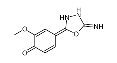 4-(5-amino-3H-1,3,4-oxadiazol-2-ylidene)-2-methoxycyclohexa-2,5-dien-1-one Structure