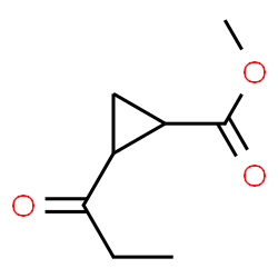 Cyclopropanecarboxylic acid, 2-(1-oxopropyl)-, methyl ester (9CI) Structure