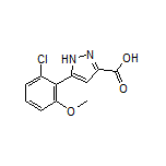 5-(2-Chloro-6-methoxyphenyl)-1H-pyrazole-3-carboxylic Acid Structure