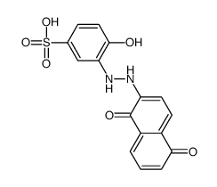 3-[(1,5-dihydroxy-2-naphthyl)azo]-4-hydroxybenzenesulphonic acid structure