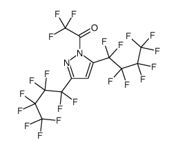 1-[3,5-bis(1,1,2,2,3,3,4,4,4-nonafluorobutyl)pyrazol-1-yl]-2,2,2-trifluoroethanone结构式