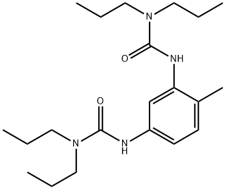 3,3'-(4-methyl-1,3-phenylene)bis(1,1-dipropylurea) structure