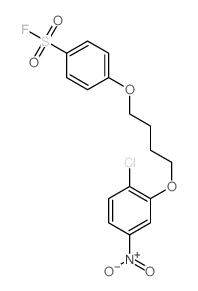 Benzenesulfonylfluoride, 4-[4-(2-chloro-5-nitrophenoxy)butoxy]-结构式