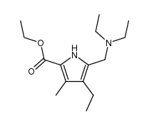 ethyl 5-(diethylaminomethyl)-4-ethyl-3-methylpyrrole-2-carboxylate结构式