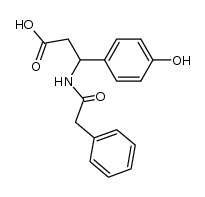 3-(4-hydroxyphenyl)-3-(2-phenylacetamido)propanoic acid结构式