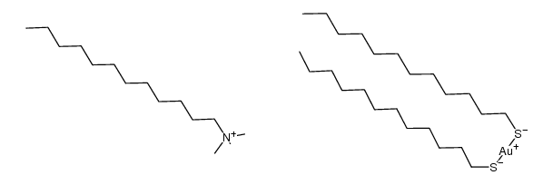 [lauryltrimethylammonium][Au(dodecanethiolate)2]结构式