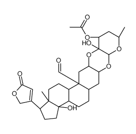 [2alpha(2S,3S,4S,6R),3beta,5alpha]-2,3-[[4-acetoxytetrahydro-3-hydroxy-6-methyl-2H-pyran-3,2-diyl]bis(oxy)]-14-hydroxy-19-oxocard-20(22)-enolide picture