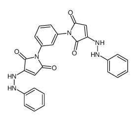 1-[3-[2,5-dioxo-3-(2-phenylhydrazinyl)pyrrol-1-yl]phenyl]-3-(2-phenylhydrazinyl)pyrrole-2,5-dione结构式