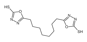5-[8-(2-sulfanylidene-3H-1,3,4-oxadiazol-5-yl)octyl]-3H-1,3,4-oxadiazole-2-thione Structure