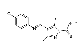 methyl 4-[(4-methoxyphenyl)diazenyl]-3,5-dimethylpyrazole-1-carbodithioate Structure