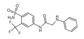 2-Phenylamino-N-(3-trifluoromethyl-4-sulphamoylphenyl)-acetamide结构式