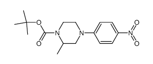 2-methyl-4-(4-nitro-phenyl)-piperazine-1-carboxylic acid tert-butyl ester结构式