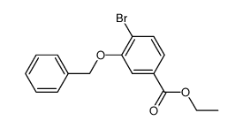 ethyl 4-bromo-3-benzyloxybenzoate结构式