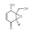 (1R,2S,6R)-2-hydroxy-1-(hydroxymethyl)-7-oxabicyclo[4.1.0]hept-3-en-5-one结构式