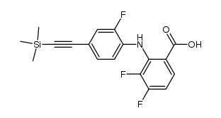 3,4-difluoro-2-[[2-fluoro-4(trimethylsilylethynyl)phenyl]amino]benzoic Acid Structure