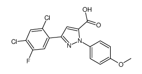 3-(2,4-DICHLORO-5-FLUOROPHENYL)-1-(4-METHOXYPHENYL)-1H-PYRAZOLE-5-CARBOXYLIC ACID结构式