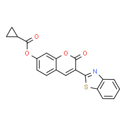 3-(1,3-Benzothiazol-2-yl)-2-oxo-2H-chromen-7-yl cyclopropanecarboxylate Structure