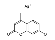 2H-1-Benzopyran-2-one, 7-hydroxy-4-methyl-, silver(1+) salt Structure