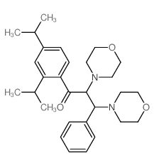 1-(2,4-dipropan-2-ylphenyl)-2,3-dimorpholin-4-yl-3-phenyl-propan-1-one Structure