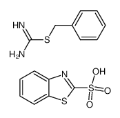 benzothiazole-2-sulphonic acid, compound with benzyl amidinothioate (1:1) structure