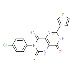 3-(4-CHLOROPHENYL)-4-IMINO-6-(3-THIENYL)-1,3,7-TRIHYDRO-5,7-DIAZAQUINAZOLINE-2,8-DIONE structure