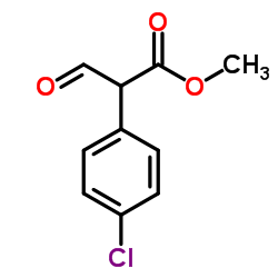 BENZENEACETIC ACID, 4-CHLORO-.ALPHA.-FORMYL-, METHYL ESTER Structure