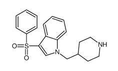 3-(benzenesulfonyl)-1-(piperidin-4-ylmethyl)indole结构式