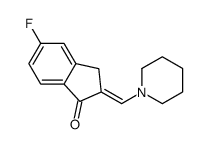 (2E)-5-fluoro-2-(piperidin-1-ylmethylidene)-3H-inden-1-one Structure