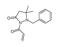 1-benzyl-5,5-dimethyl-2-prop-2-enoylpyrazolidin-3-one Structure