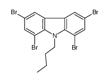 1,3,6,8-tetrabromo-9-butylcarbazole Structure