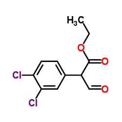 BENZENEACETIC ACID, 3,4-DICHLORO-.ALPHA.-FORMYL-, ETHYL ESTER Structure