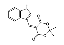 5-(indol-3-ylmethylene)-2,2-dimethyl-1,3-dioxane-4,6-dione Structure