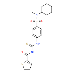 N-{[(4-{[cyclohexyl(methyl)amino]sulfonyl}phenyl)amino]carbonothioyl}-2-thiophenecarboxamide picture