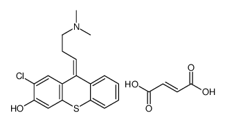 (E)-2-Chloro-3-hydroxy-9-(3-dimethylaminopropylidene)thioxanthene hydr ogen maleate Structure