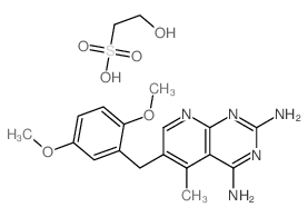 Ethanesulfonic acid, 2-hydroxy-, compd. with 6-[ (2, 5-dimethoxyphenyl)methyl]-5-methylpyrido[2,3-d] pyrimidine-2, 4-diamine (1:1)结构式