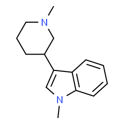 1H-Indole,1-methyl-3-(1-methyl-3-piperidinyl)-(9CI) Structure