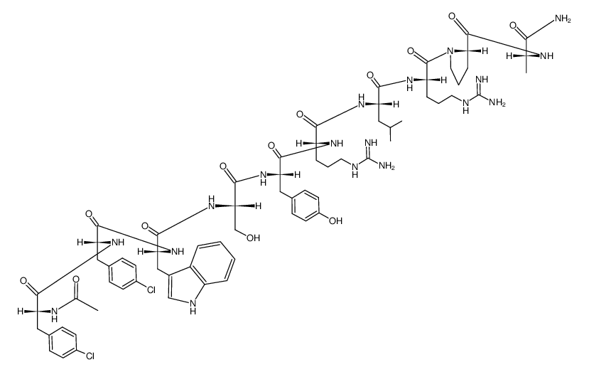 LHRH, N-Ac-(4-Cl-Phe)(1,2)-Trp(3)-Arg(6)-AlaNH2(10)- picture