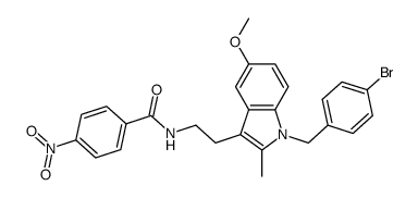 N-{2-[1-(4-Bromo-benzyl)-5-methoxy-2-methyl-1H-indol-3-yl]-ethyl}-4-nitro-benzamide Structure