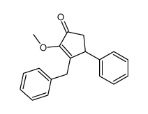 3-benzyl-2-methoxy-4-phenylcyclopent-2-en-1-one结构式