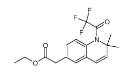 ethyl 2-(2,2-dimethyl-1-trifluoroacetyl-1,2-dihydro-6-quinolyl)acetate Structure