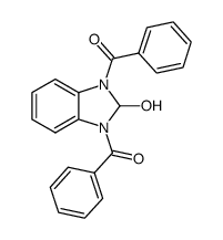 1,3-dibenzoyl-2,3-dihydro-1H-benzimidazol-2-ol结构式