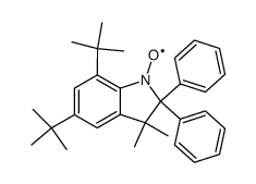 5,7-di-tert-butyl-2,3-dihydro-3,3-dimethyl-2,2-diphenyl-1H-indol-1-yl 1-oxide结构式