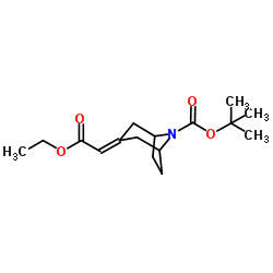 tert-butyl 3-(2-ethoxy-2-oxoethylidene)-8-azabicyclo[3.2.1]octane-8-carboxylate picture