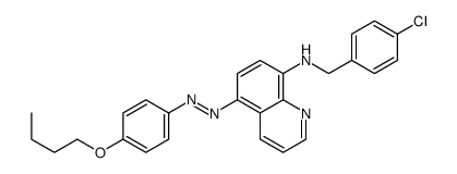 5-[(4-butoxyphenyl)diazenyl]-N-[(4-chlorophenyl)methyl]quinolin-8-amine结构式