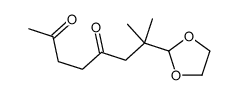 7-(1,3-dioxolan-2-yl)-7-methyloctane-2,5-dione结构式