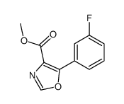 methyl 5-(3-fluorophenyl)-1,3-oxazole-4-carboxylate结构式